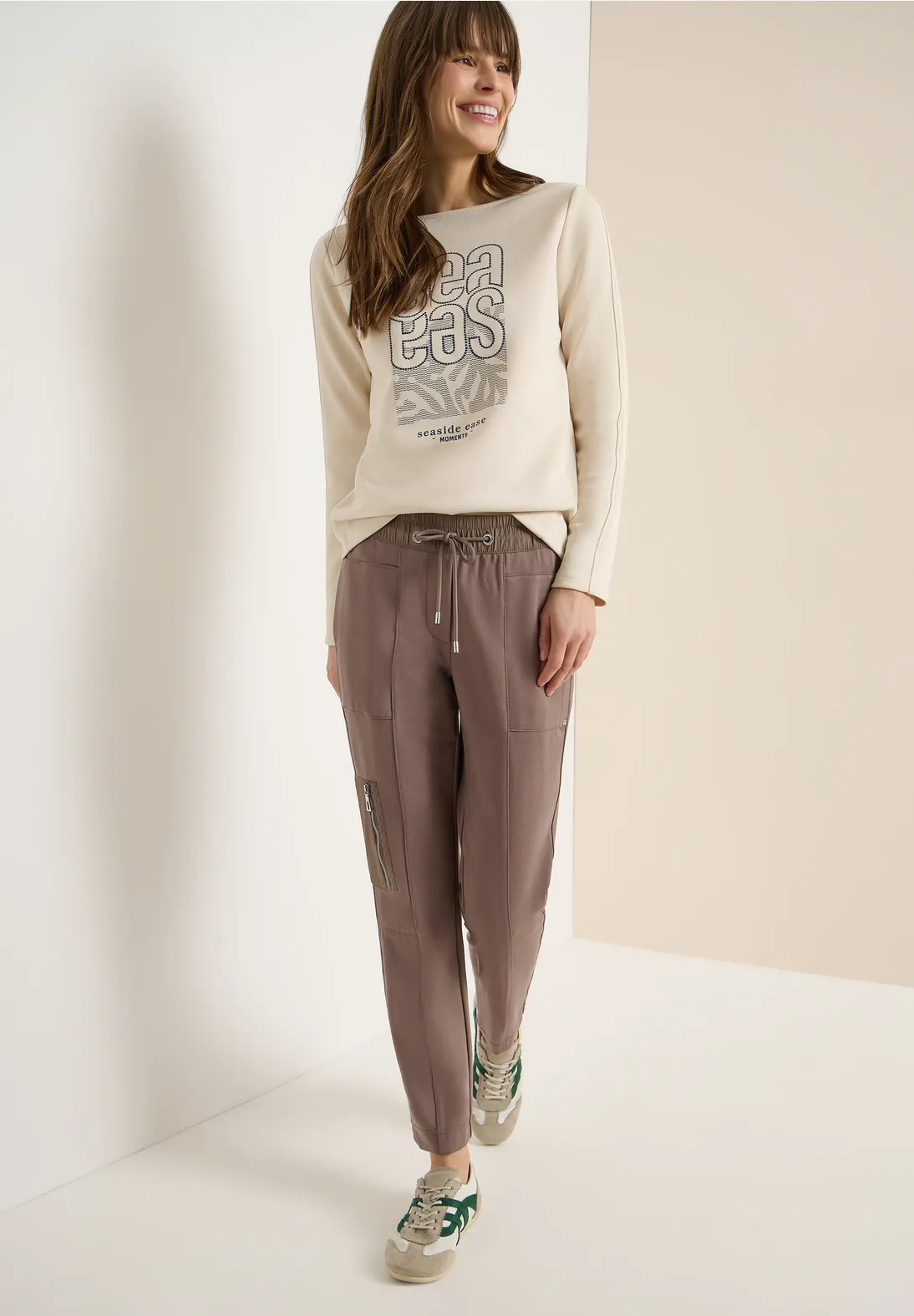 Cecil Pants Tracey - Coffee Taupe