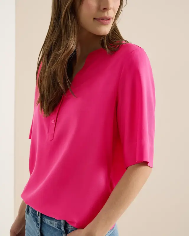 Cecil Short Sleeve Blouse - Beetroot Pink