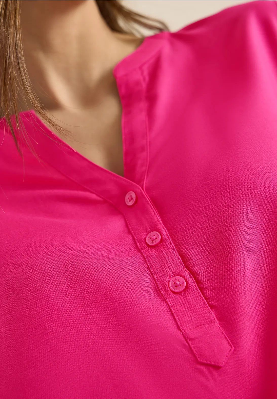 Cecil Blouse Korte Mouw - Beetroot Pink