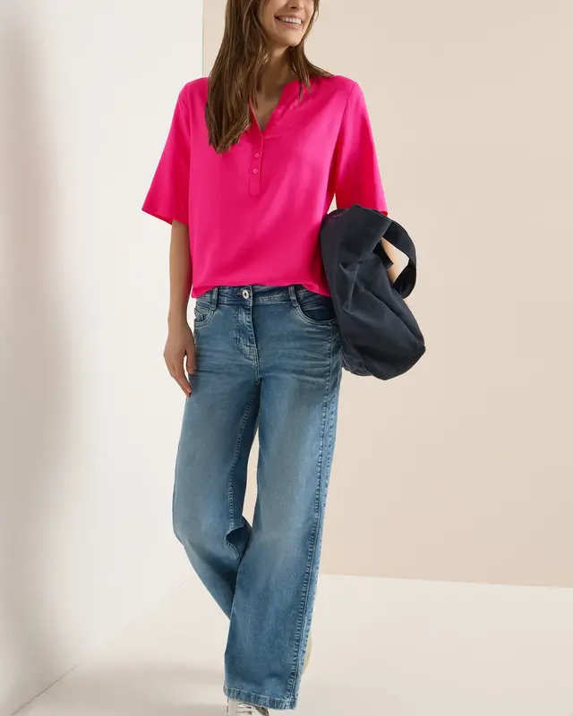 Cecil Short Sleeve Blouse - Beetroot Pink