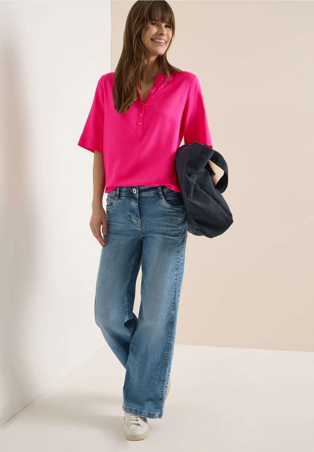 Cecil Short Sleeve Blouse - Beetroot Pink