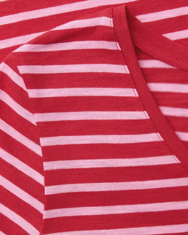 Street One Striped Shirt Gerda - Salsa Red