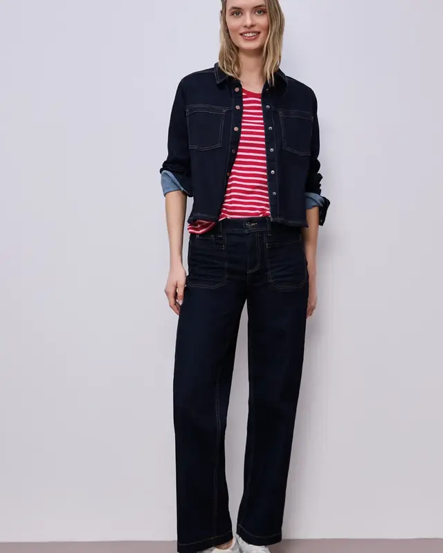 Street One Gestreiftes Shirt Gerda - Salsa Red