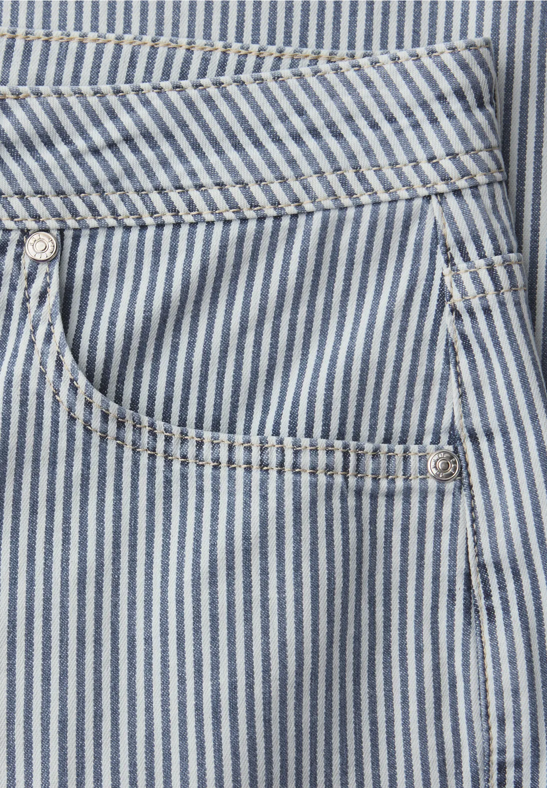 Street One Straight Leg Jeans Amalia - Indigo Striped Wash