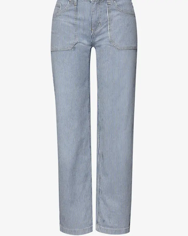 Street One Straight Leg Jeans Amalia - Indigo Striped Wash