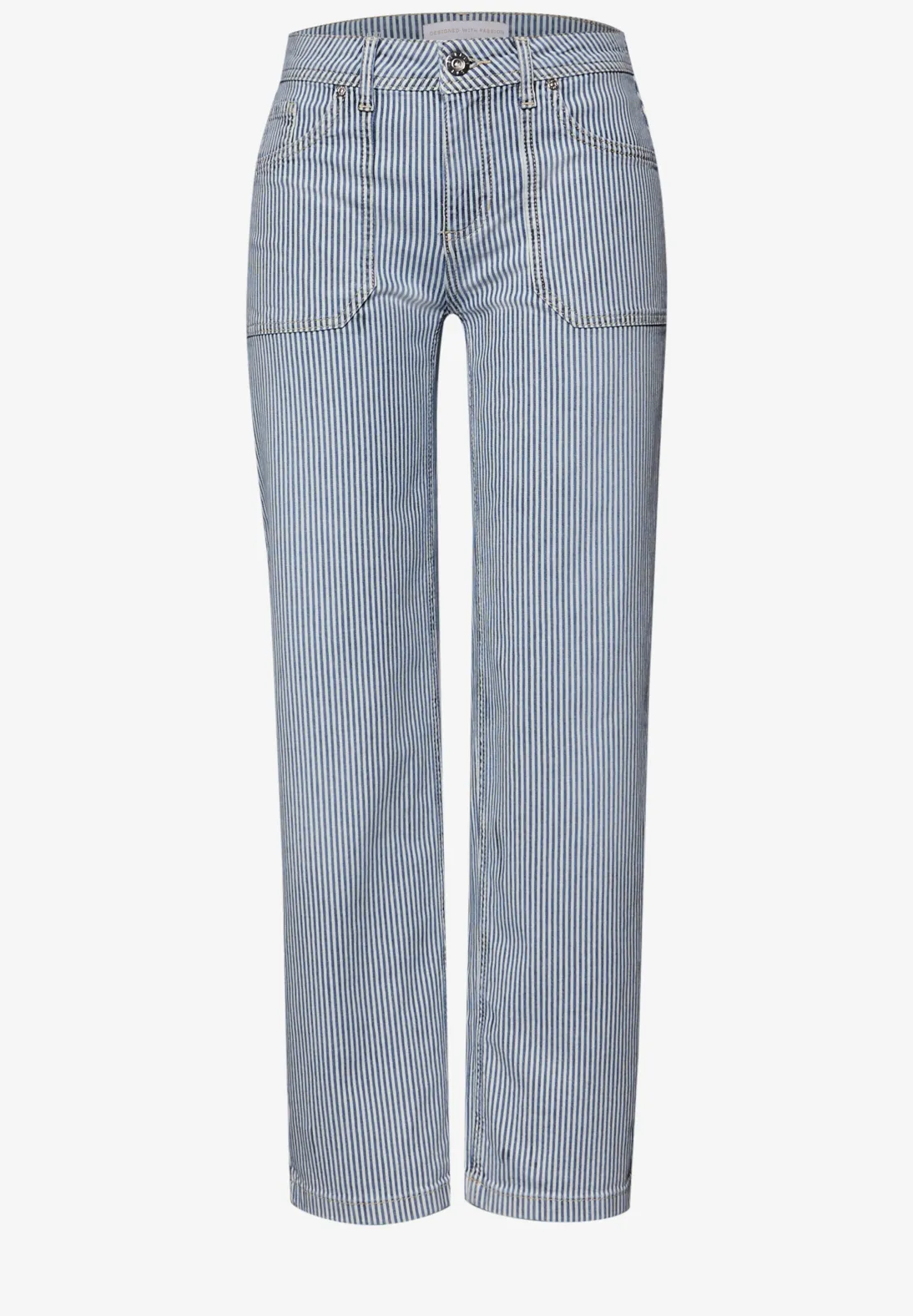 Street One Straigh Leg Jeans Amalia - Indigo Striped Wash