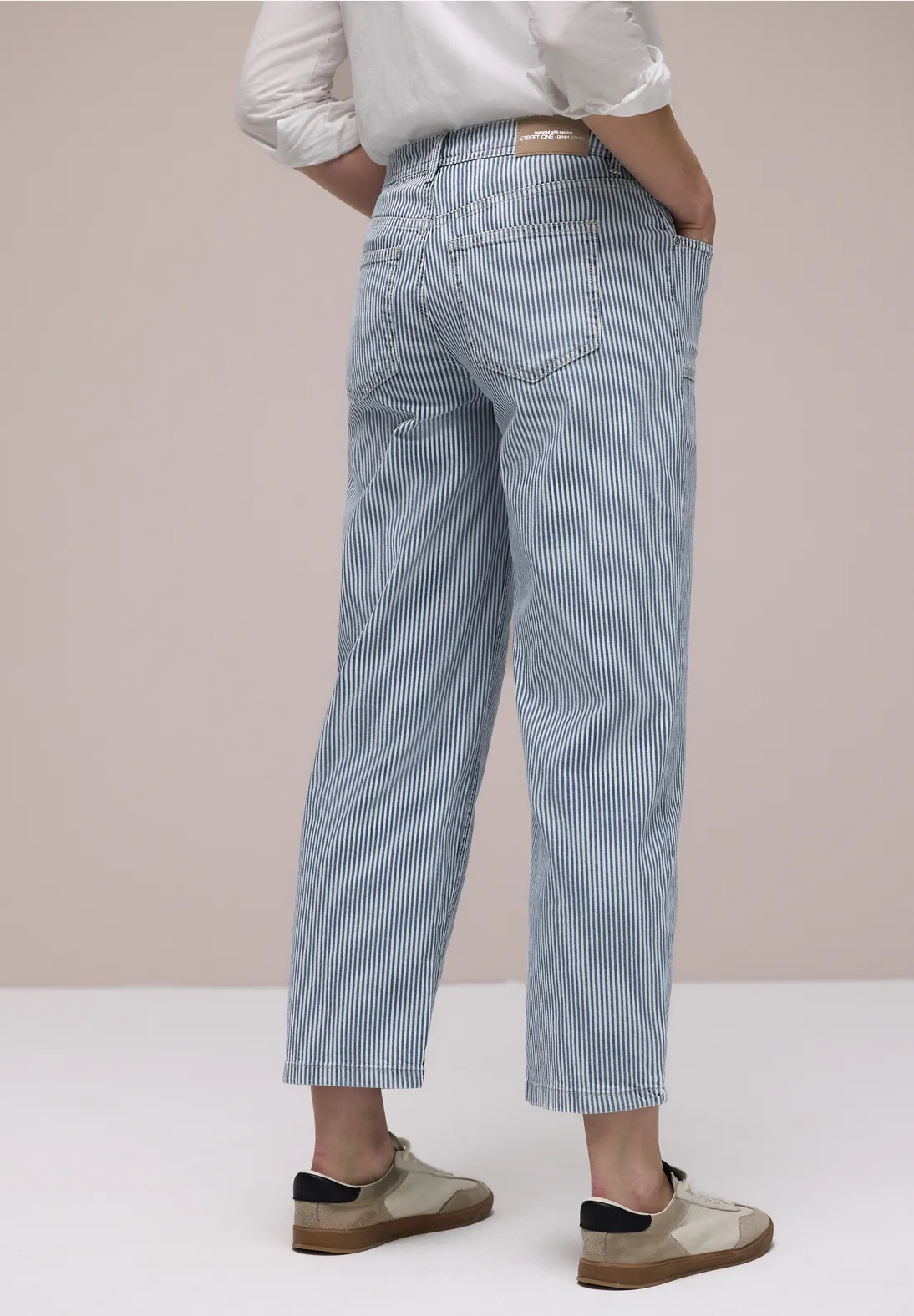 Street One Straigh Leg Jeans Amalia - Indigo Striped Wash