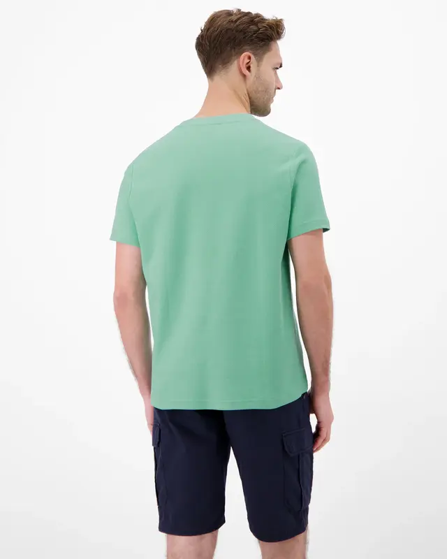 Lerros T-Shirt met Wafel Structuur - Mint Water