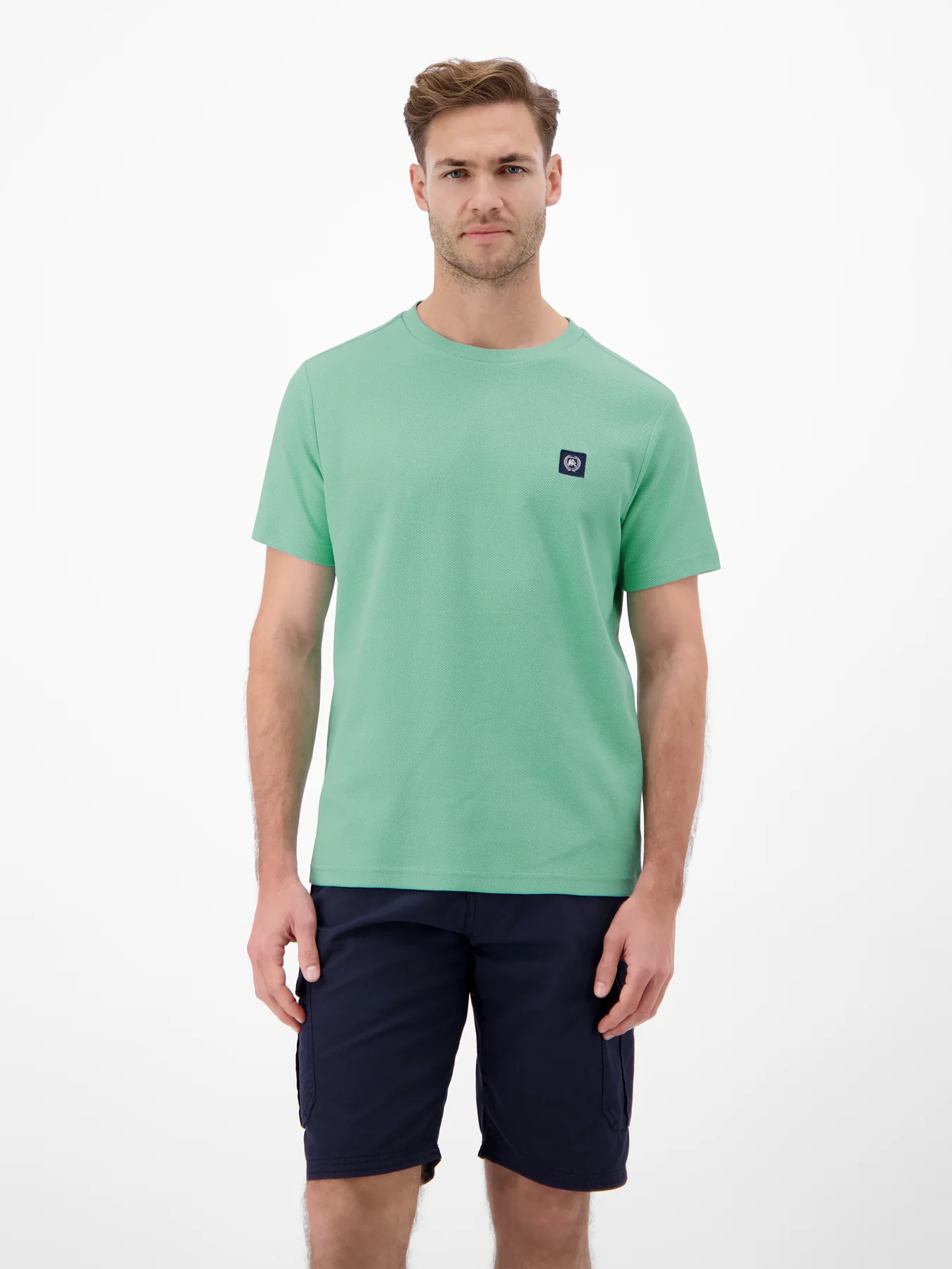 Lerros T-Shirt with Structure - Mint Water