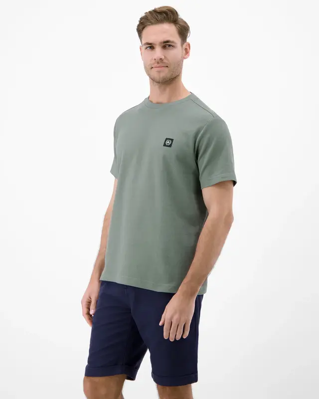 Lerros T-Shirt mit Waffelstruktur - Storm Grey