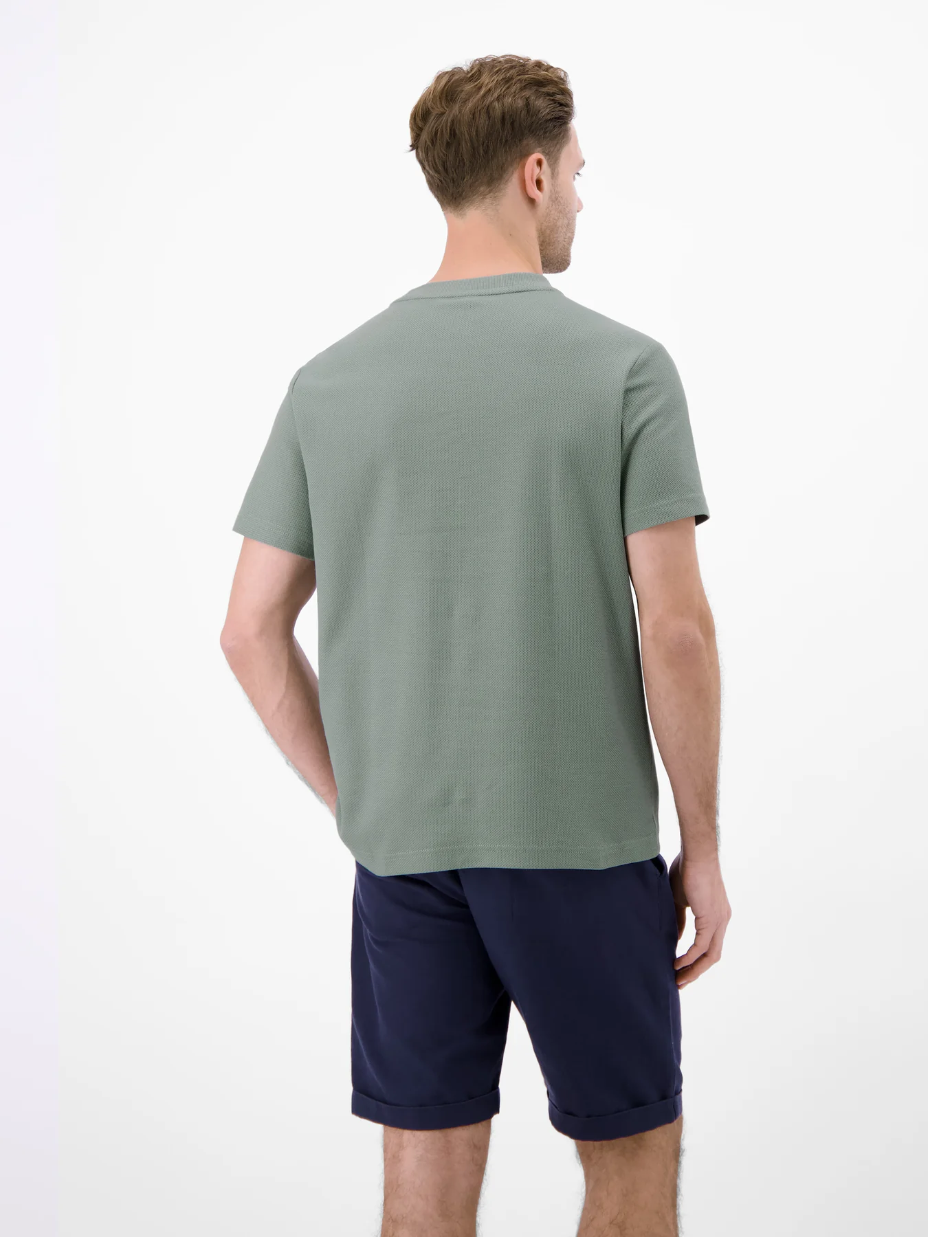 Lerros T-Shirt with Structure - Storm Grey