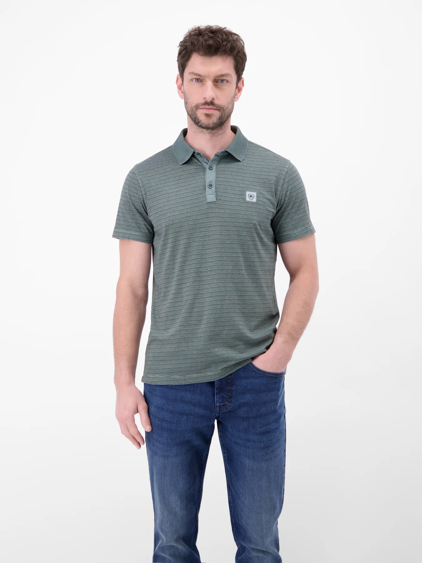 Lerros Poloshirt Fineliner Look - Storm Grey