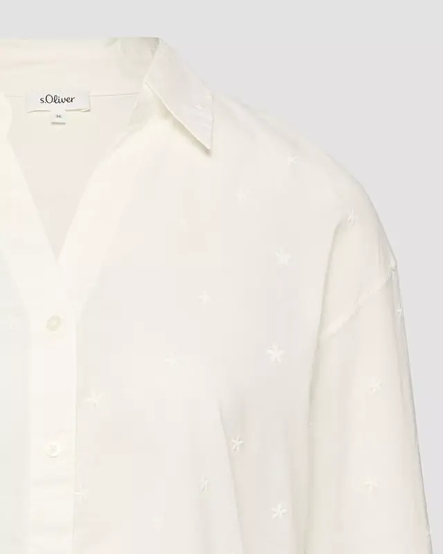 S. Oliver Blouse with Embroidery - Cream