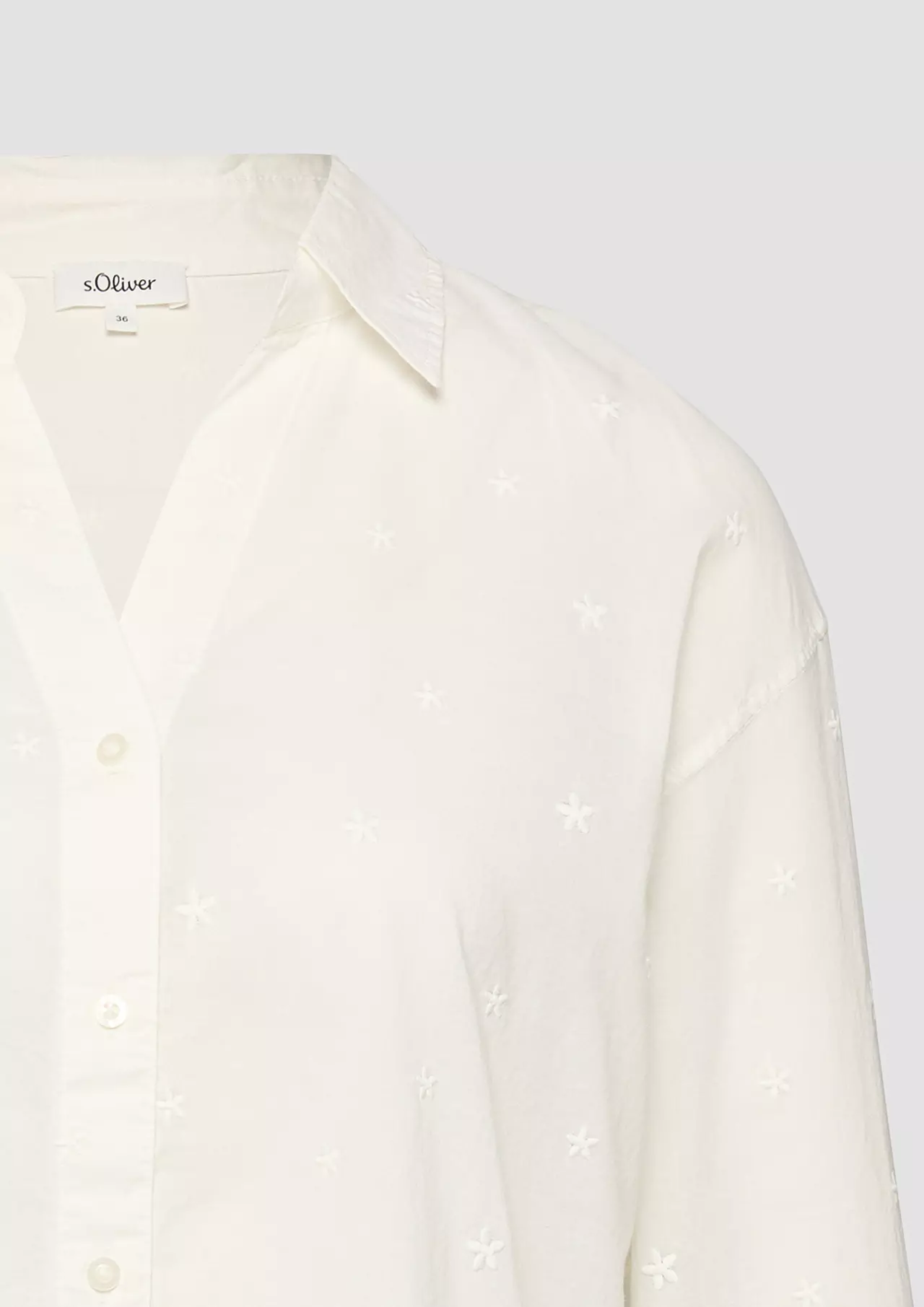 S. Oliver Blouse with Embroidery - Cream