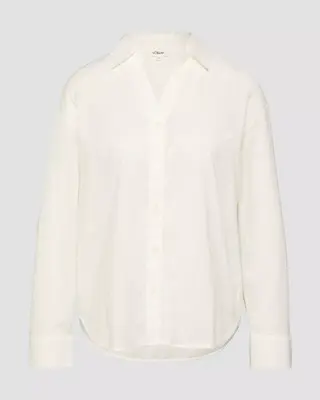 S. Oliver Blouse with Embroidery - Cream