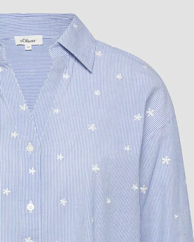 S. Oliver Blouse with Embroidery - Blue