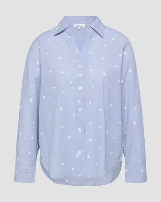 S. Oliver Blouse with Embroidery - Blue
