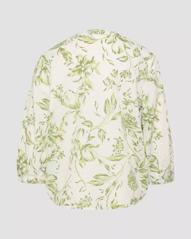 S. Oliver Seersucker Bluse - Green