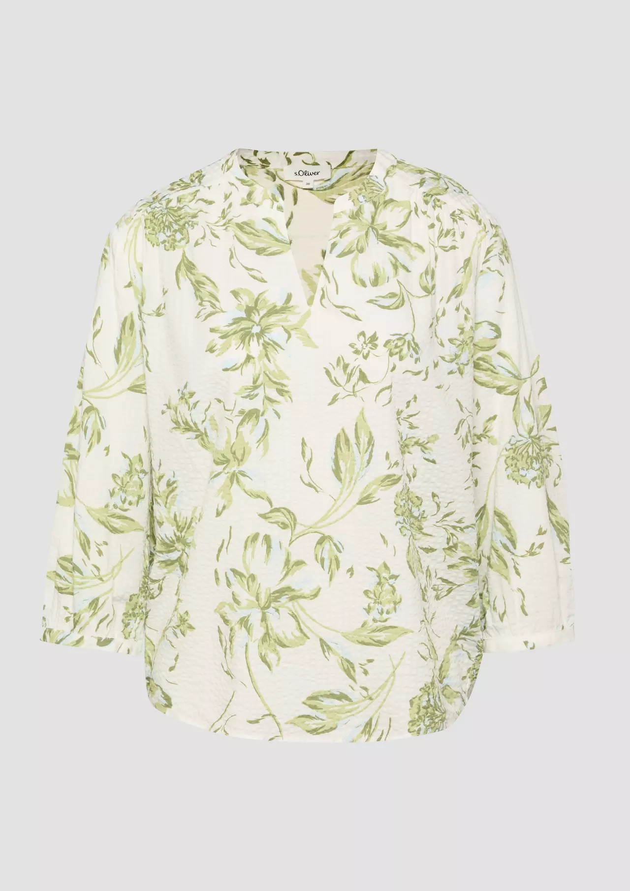 S. Oliver Seersucker Blouse - Green