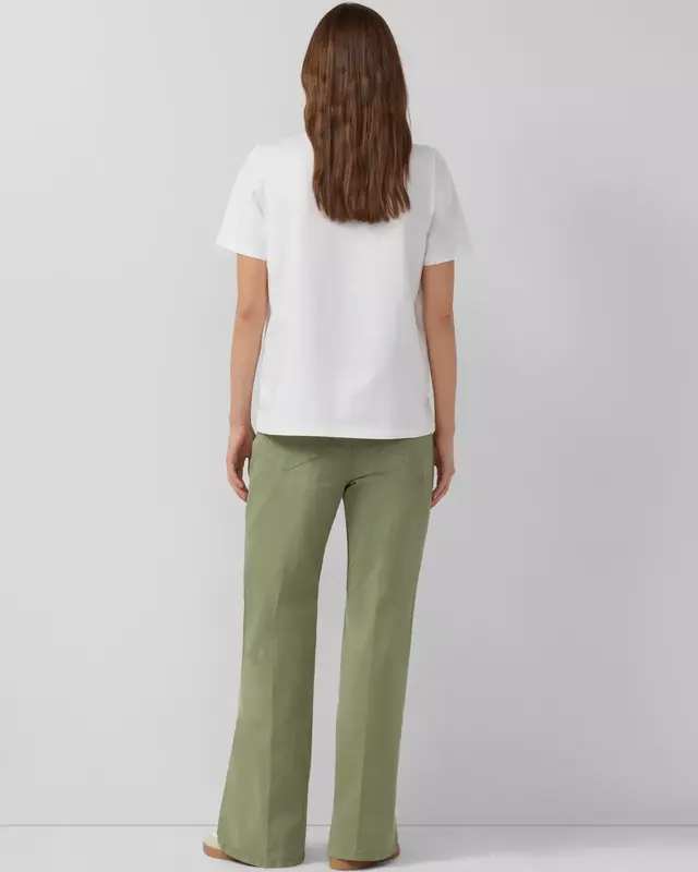 S. Oliver Katoenen T-Shirt, Frontprint - White