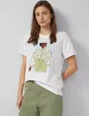 S. Oliver T-Shirt, Frontprint - White