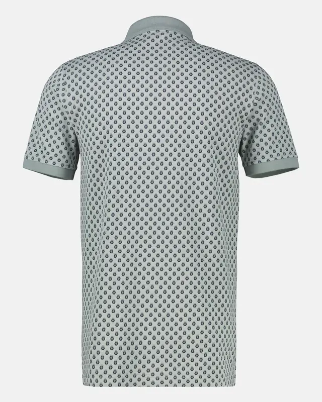 Lerros Poloshirt Allover Print - Storm Grey