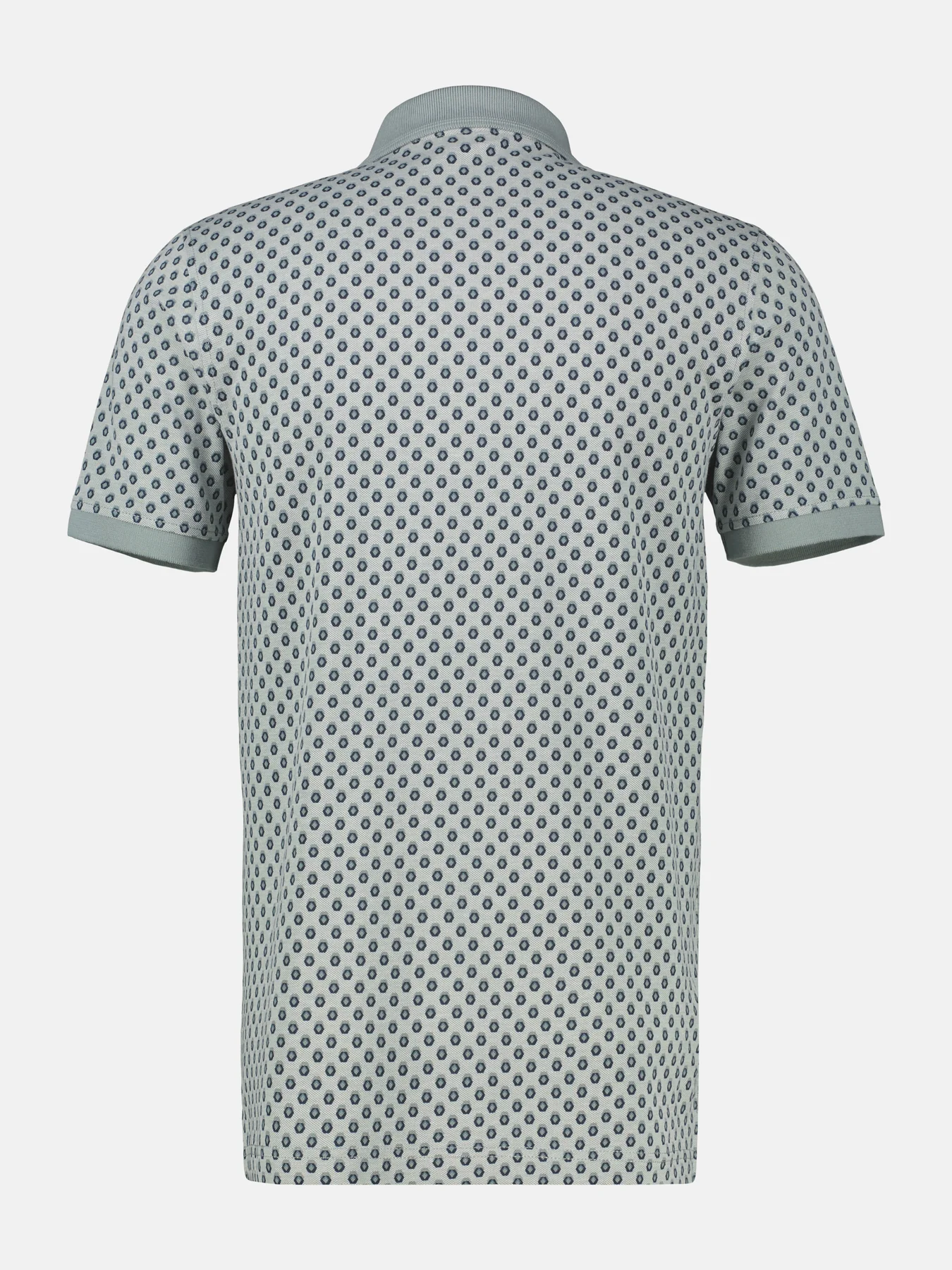 Lerros Poloshirt Allover Print - Storm Grey