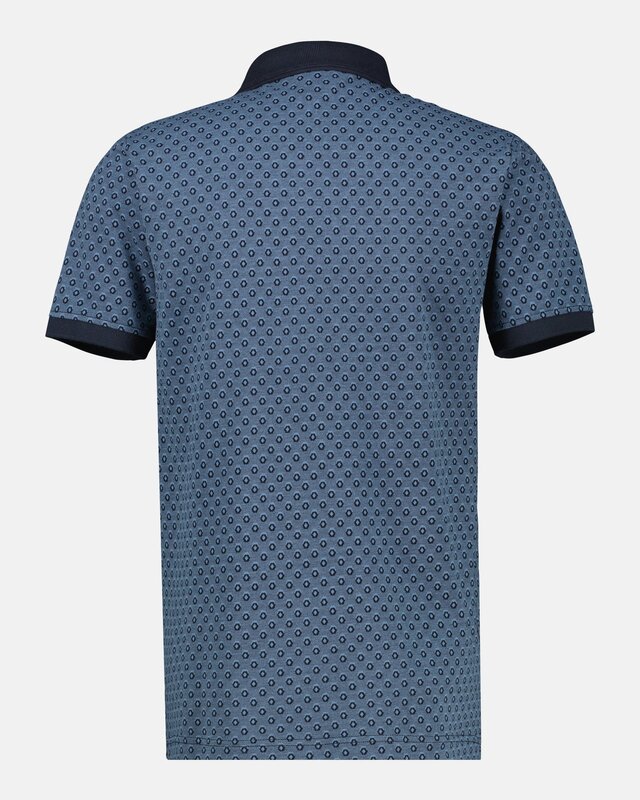 Lerros Poloshirt Allover Print - Classic Navy
