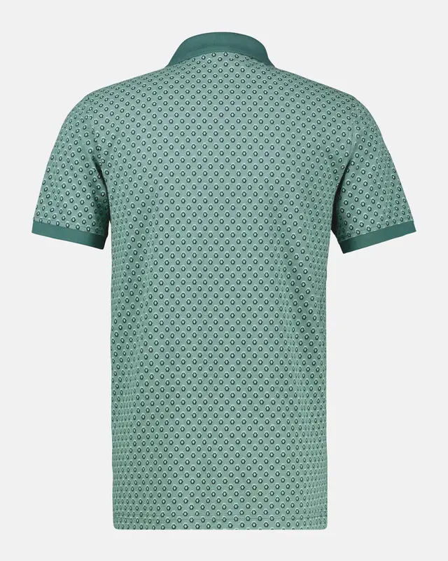 Lerros Poloshirt Allover Print - Soft Teal