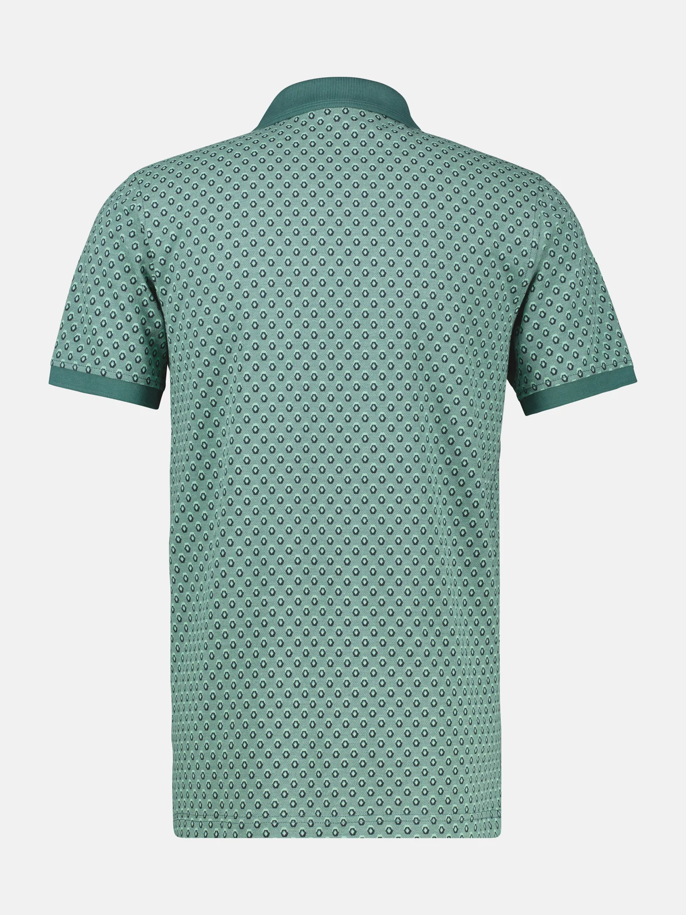 Lerros Poloshirt Allover Print - Soft Teal