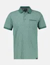 Lerros Poloshirt Allover Print - Soft Teal