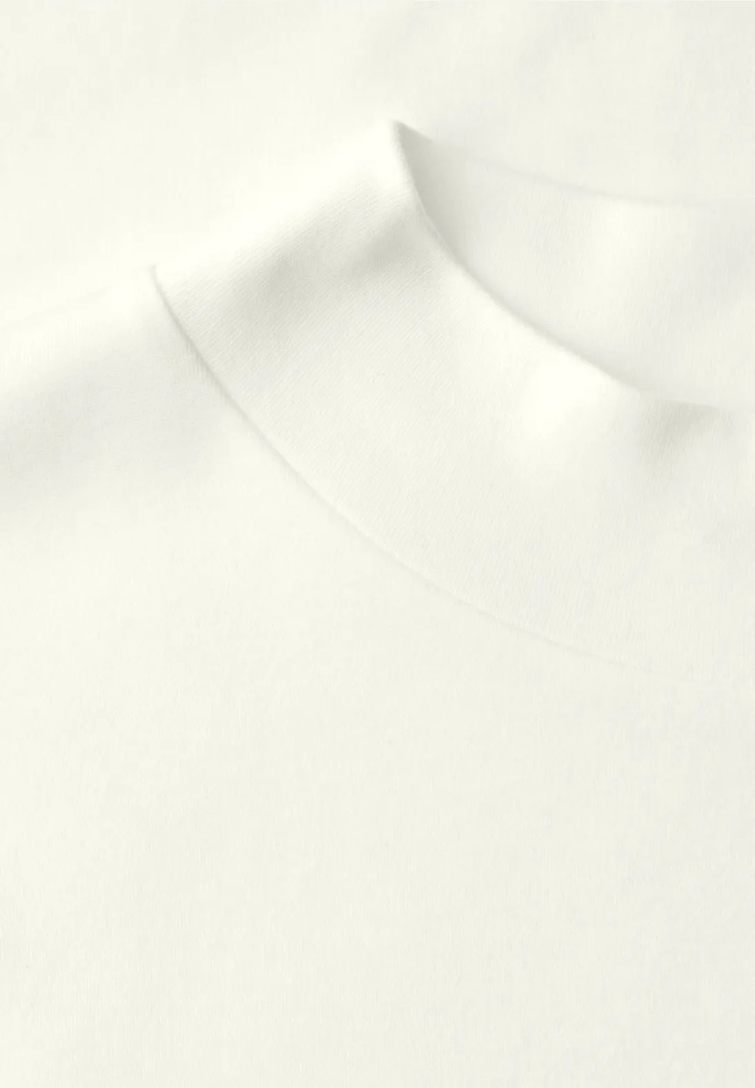 Street One Basic Shirt, Schildpadhals - Off White