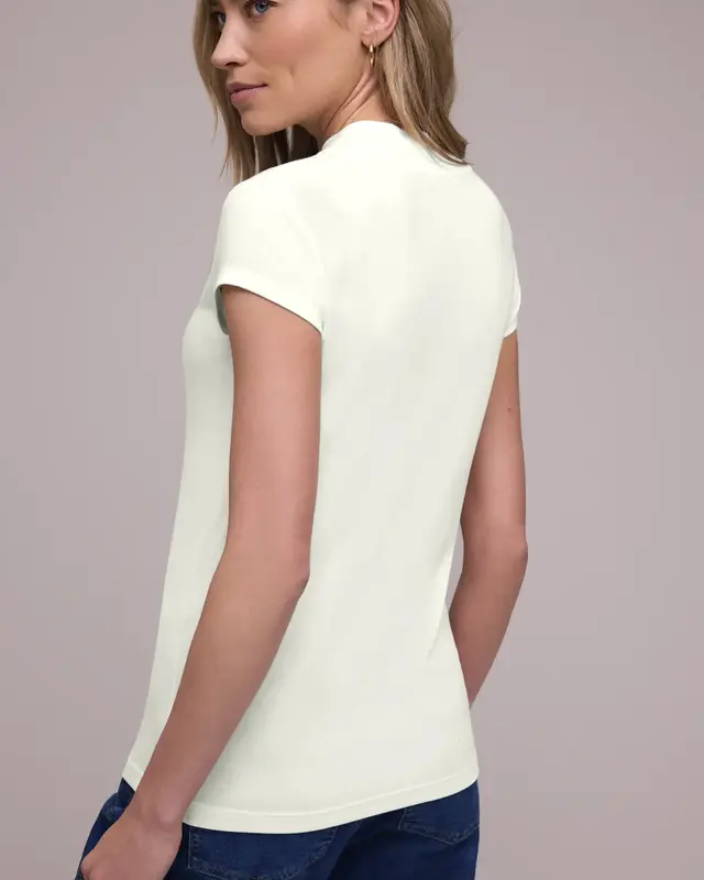 Street One Basic Shirt, Turtleneck - Off White