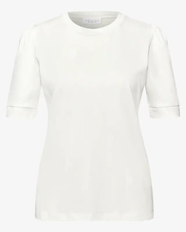 Street One Studio Shirt met Pofmouwen - Off White