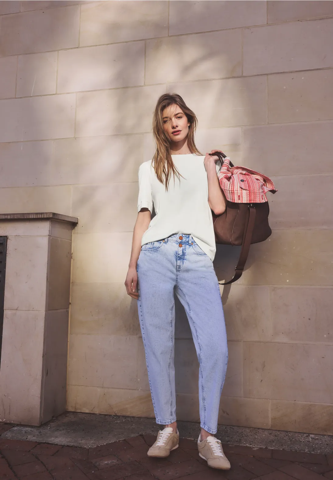 Street One Studio T-Shirt with Puff Sleeves - Off White