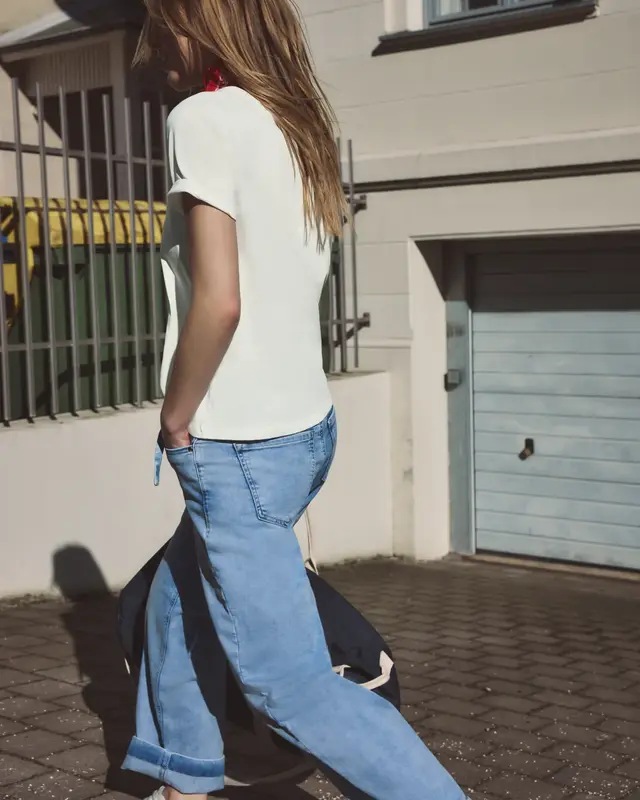 Street One Studio T-Shirt with Heart - Off White