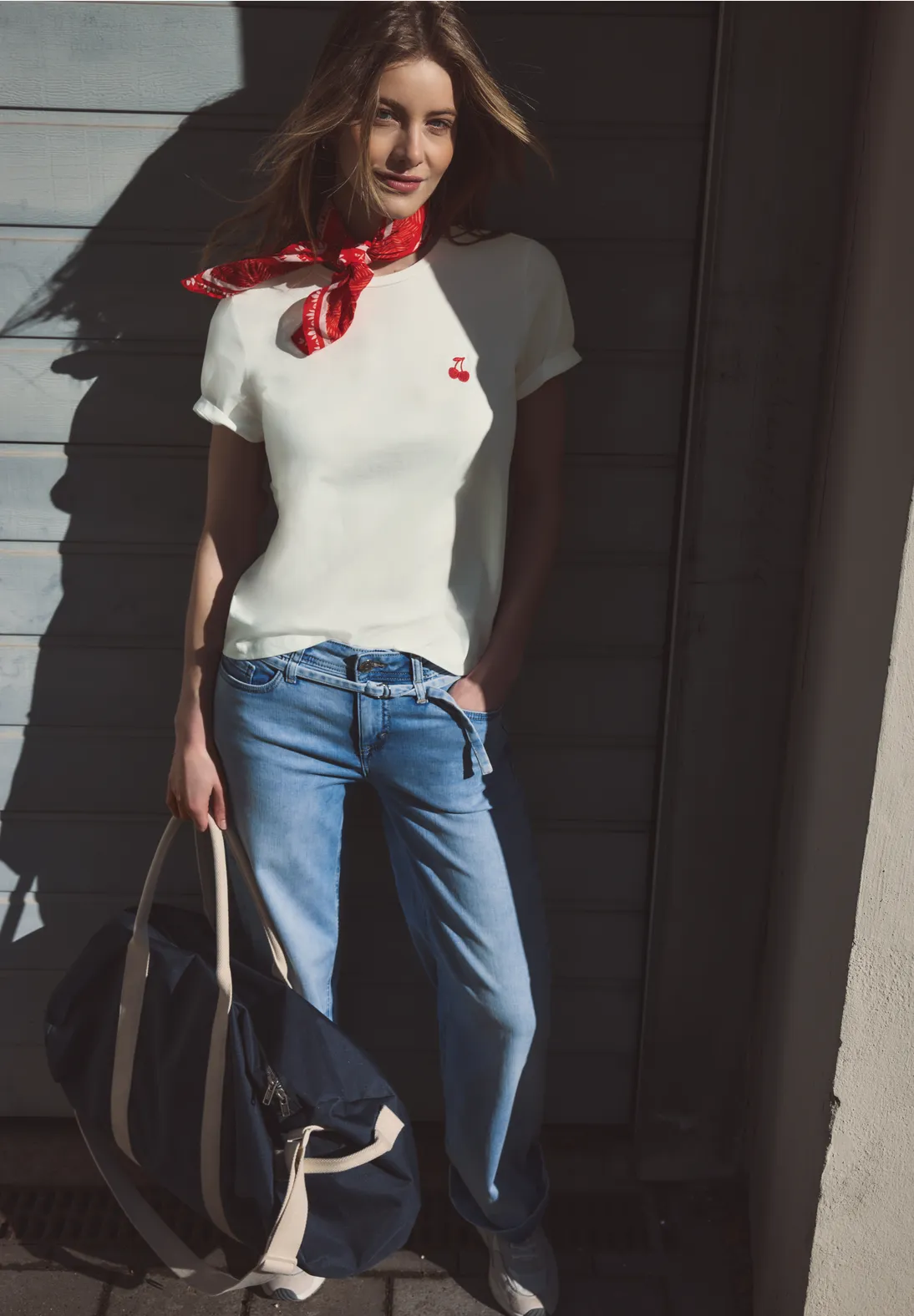 Street One Studio T-Shirt with Heart - Off White