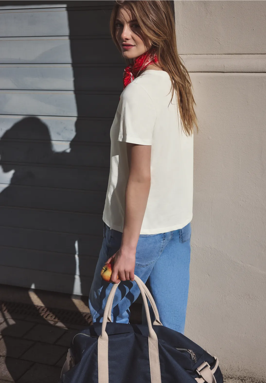 Street One Studio T-Shirt with Heart - Off White