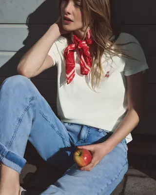 Street One Studio Shirt met Hartjesprint - Off White