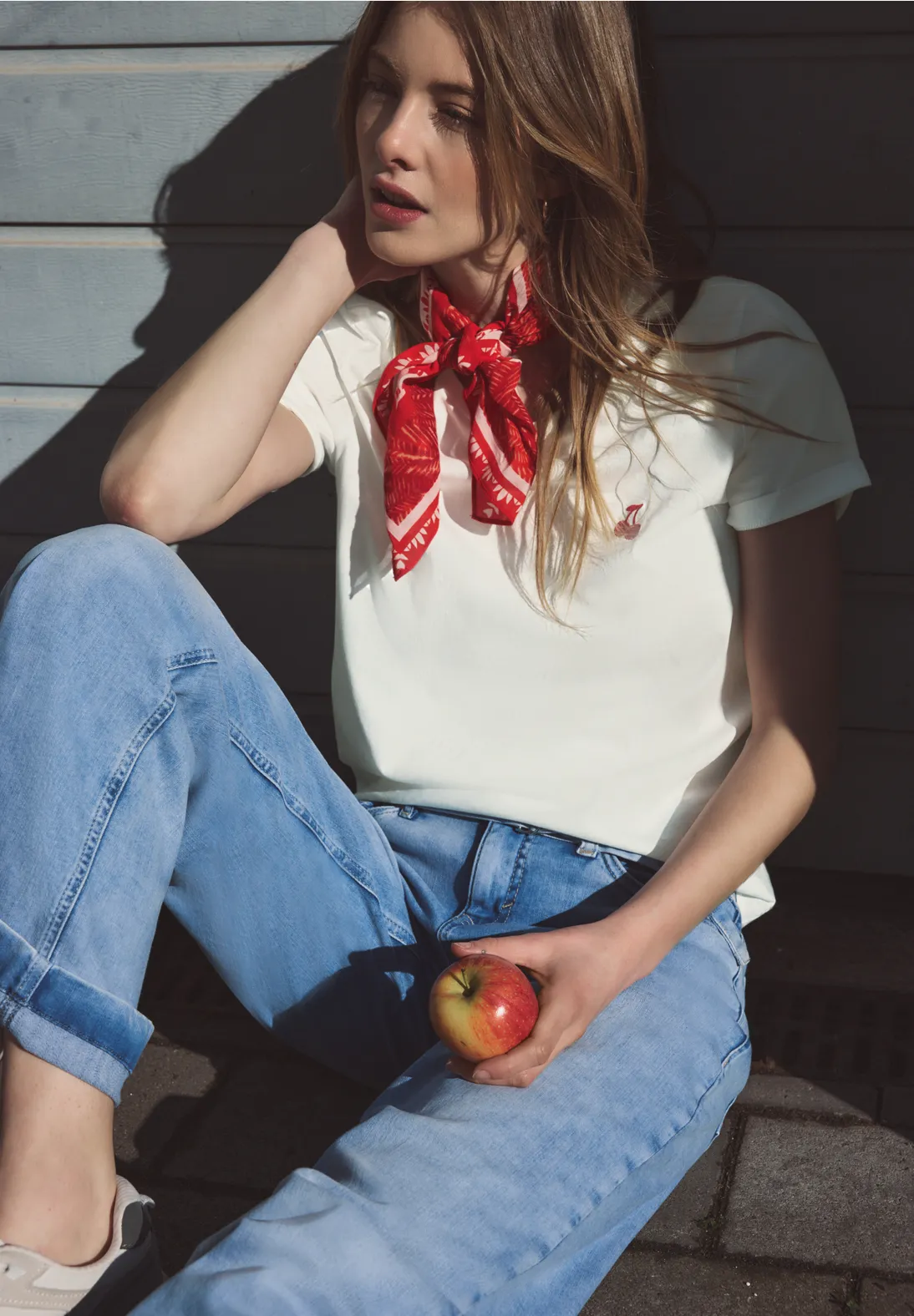 Street One Studio Shirt met Hartjesprint - Off White