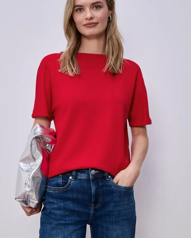 Street One Dropped Shoulder Shirt - Salsa Red