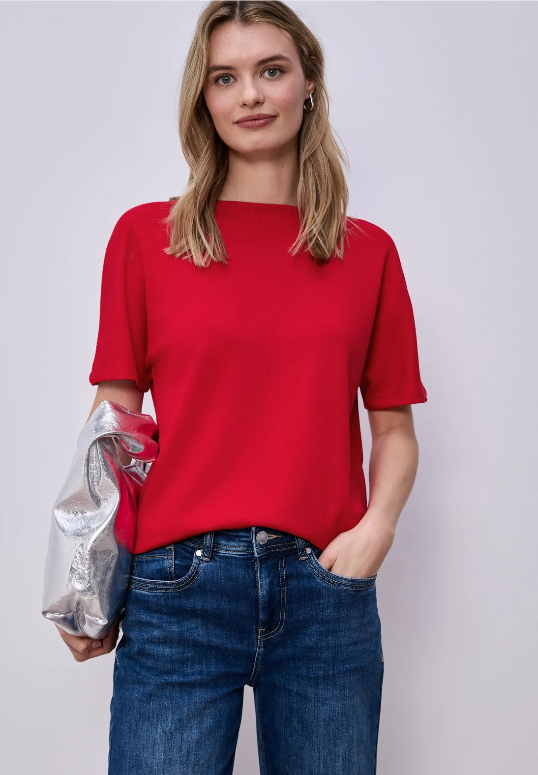 Street One Dropped Shoulder Shirt - Salsa Red