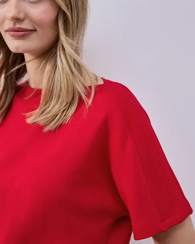 Street One Dropped Shoulder Shirt - Salsa Red