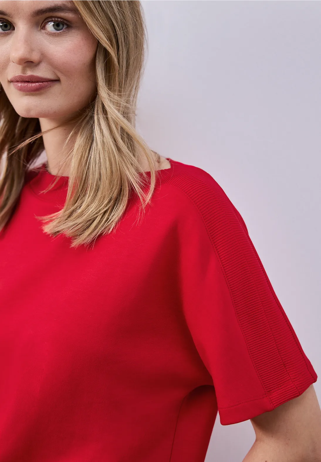 Street One Dropped Shoulder Shirt - Salsa Red