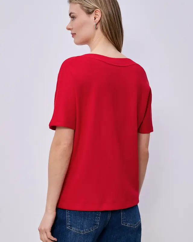 Street One Dropped Shoulder Shirt - Salsa Red