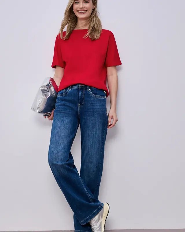 Street One Dropped Shoulder Shirt - Salsa Red