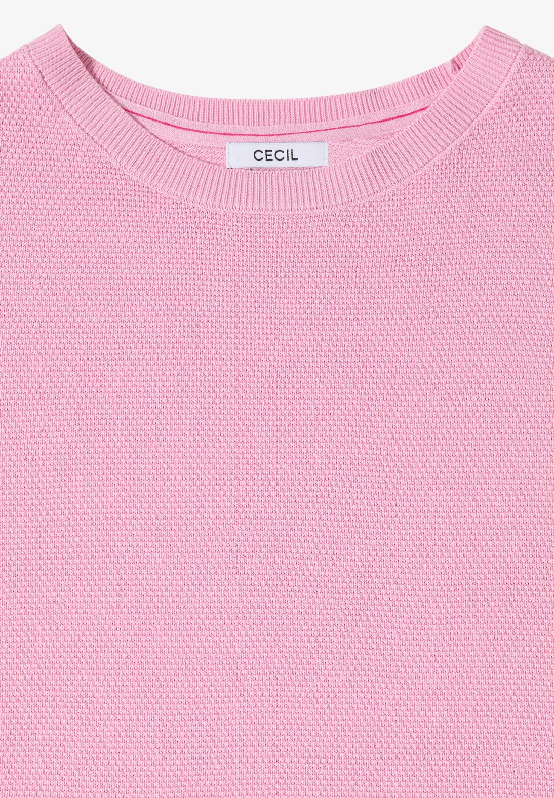 Cecil Trui met Korte Mouwen en Structuur - Light Blush Rose