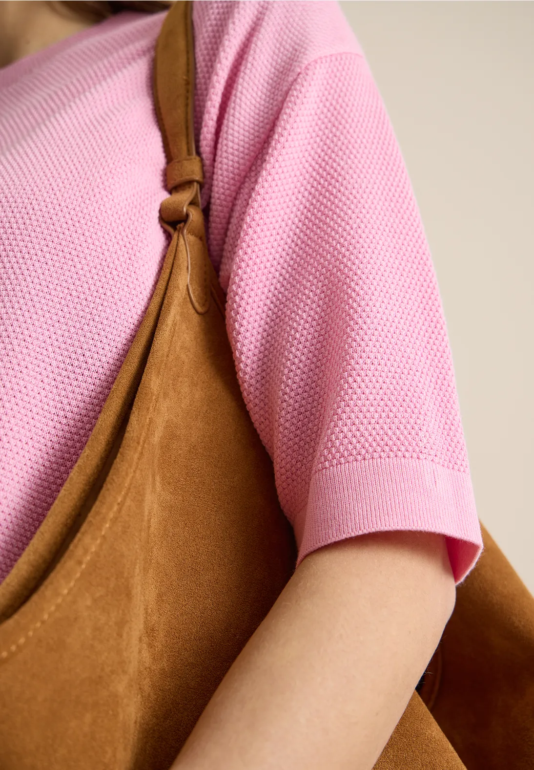 Cecil Short Sleeve Jumper - Light Blush Rose