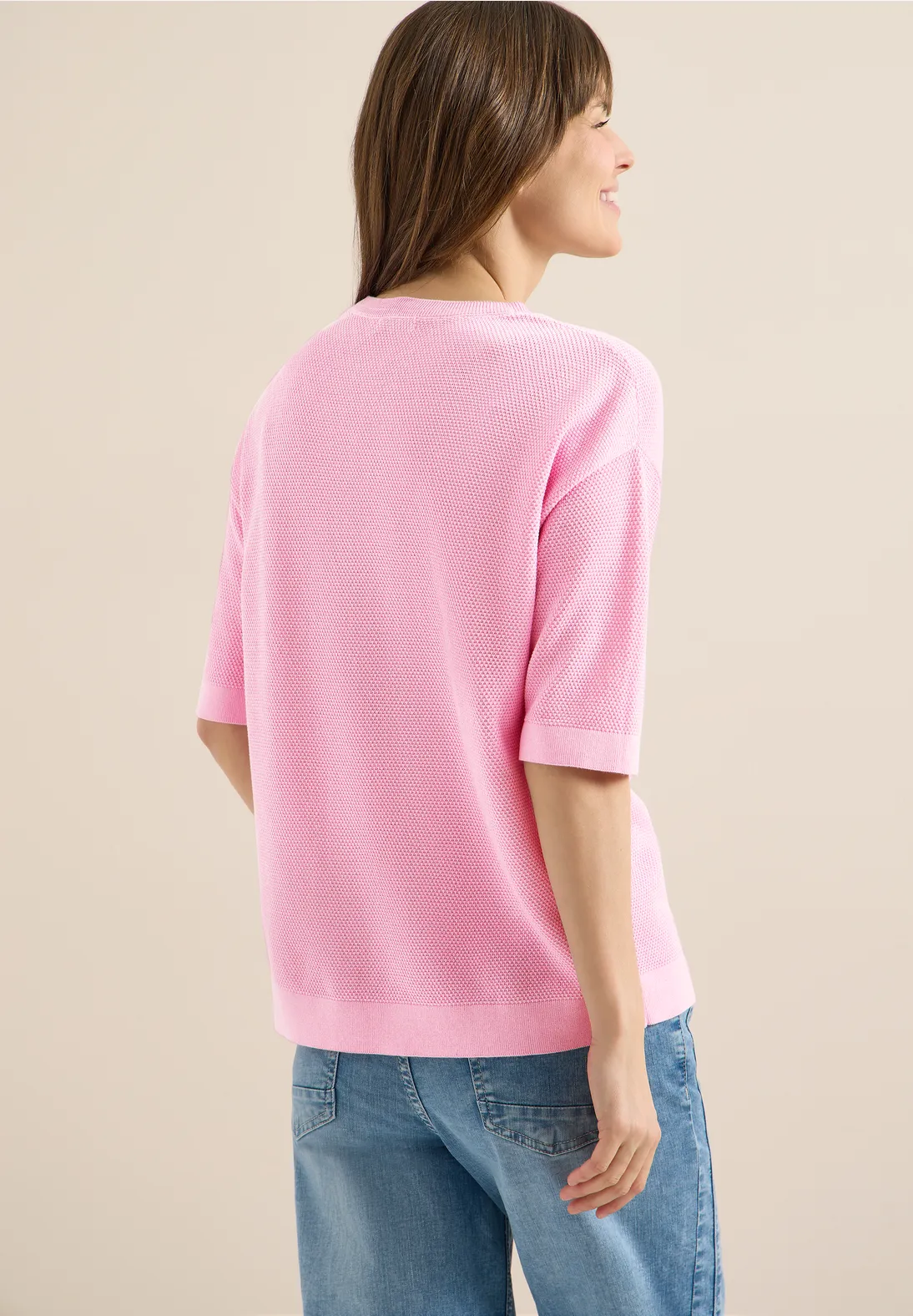 Cecil Short Sleeve Jumper - Light Blush Rose