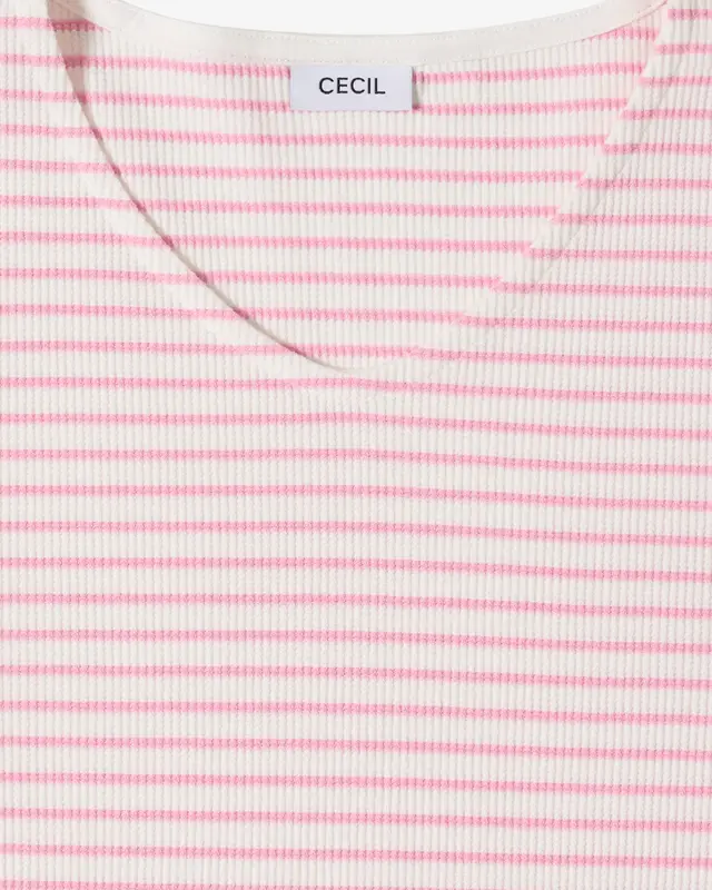 Cecil Shirt mit V-Neck - Light Blush Rose